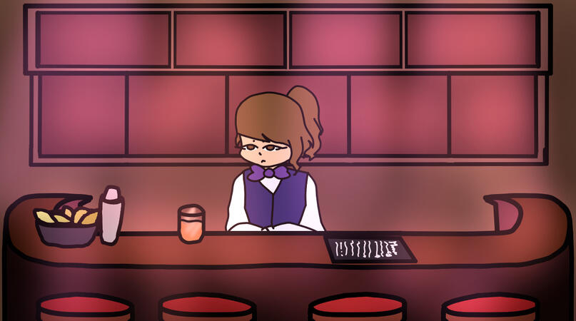 Chibi Sophie in a Bar :o